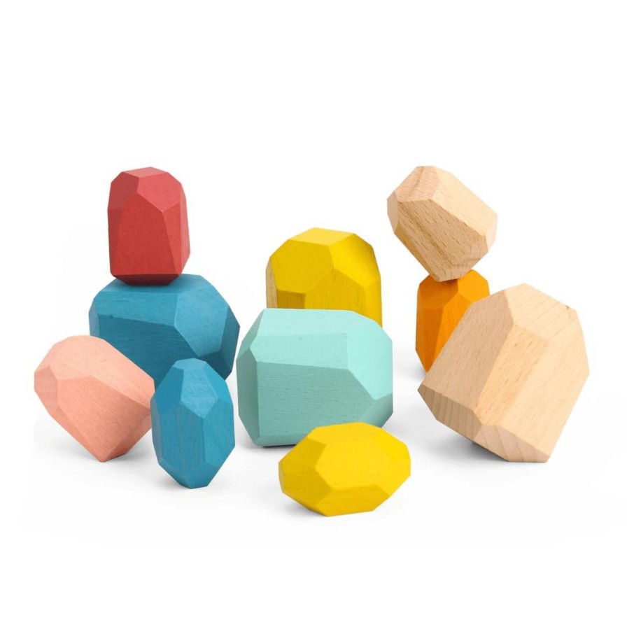 Wooden Toys Tooky Toy Building Blocks | Wooden Stacking Stones