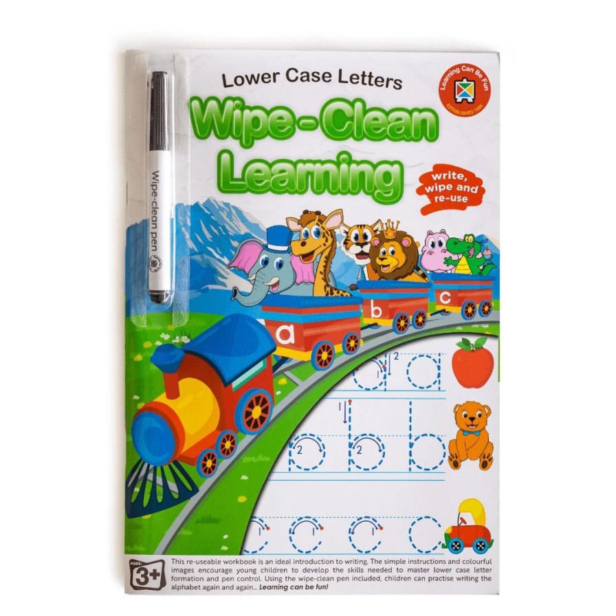 Wooden Toys ed.vantage Arts & Crafts | Wipe-Clean Learning Book-Lower Case Letters