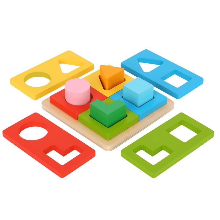 Wooden Toys Tooky Toy Numeracy | Multi-Shape Sorter