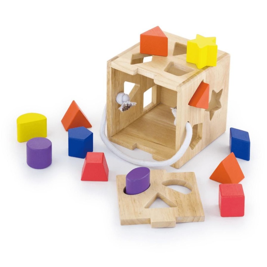 Wooden Toys Viga Baby & Toddler Puzzles | Shape Sorter With 12 Blocks