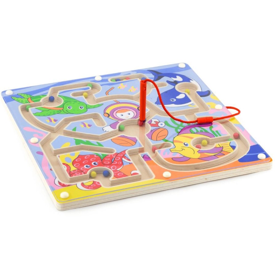 Wooden Toys Viga Board Games & Activities | Magnetic Tracing Game