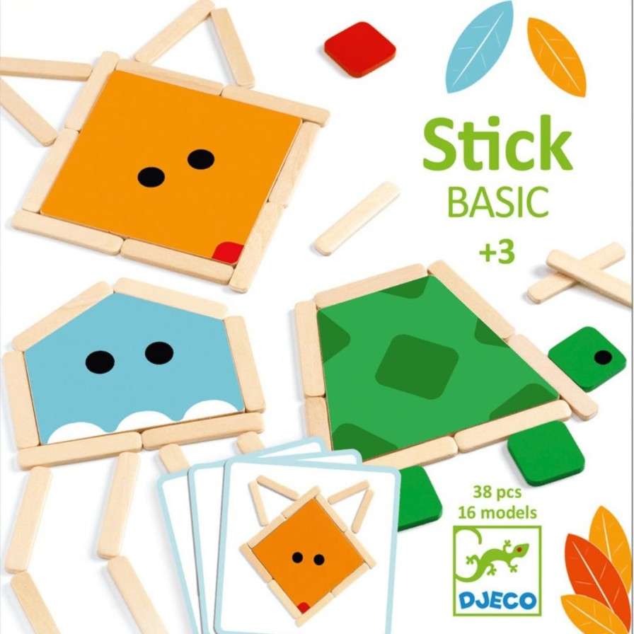 Wooden Toys Djeco Animals | Stick Basic Wooden Puzzle