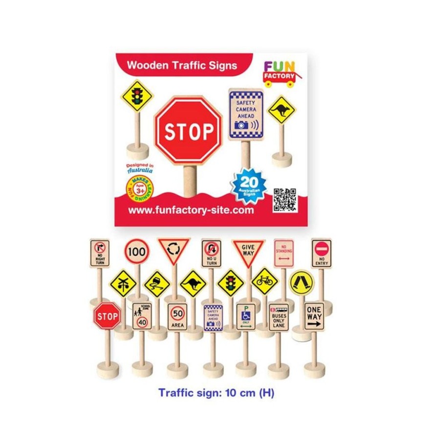 Wooden Toys Fun Factory Literacy Toys | Traffic Signs