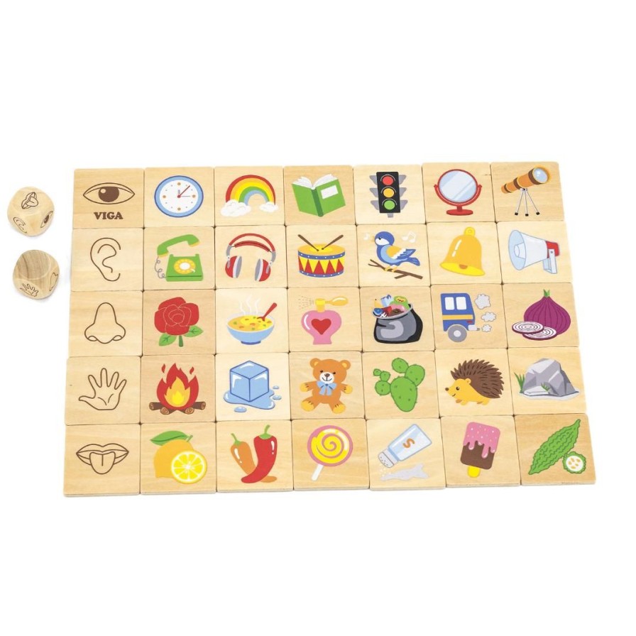 Wooden Toys Viga Montessori Toys | Learning Senses Puzzle Set