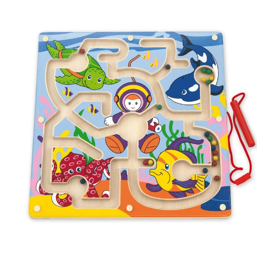 Wooden Toys Viga Animals | Magnetic Tracing Game