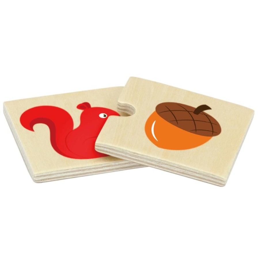 Wooden Toys Viga Animals | Wooden Animal Feeding Puzzle Set