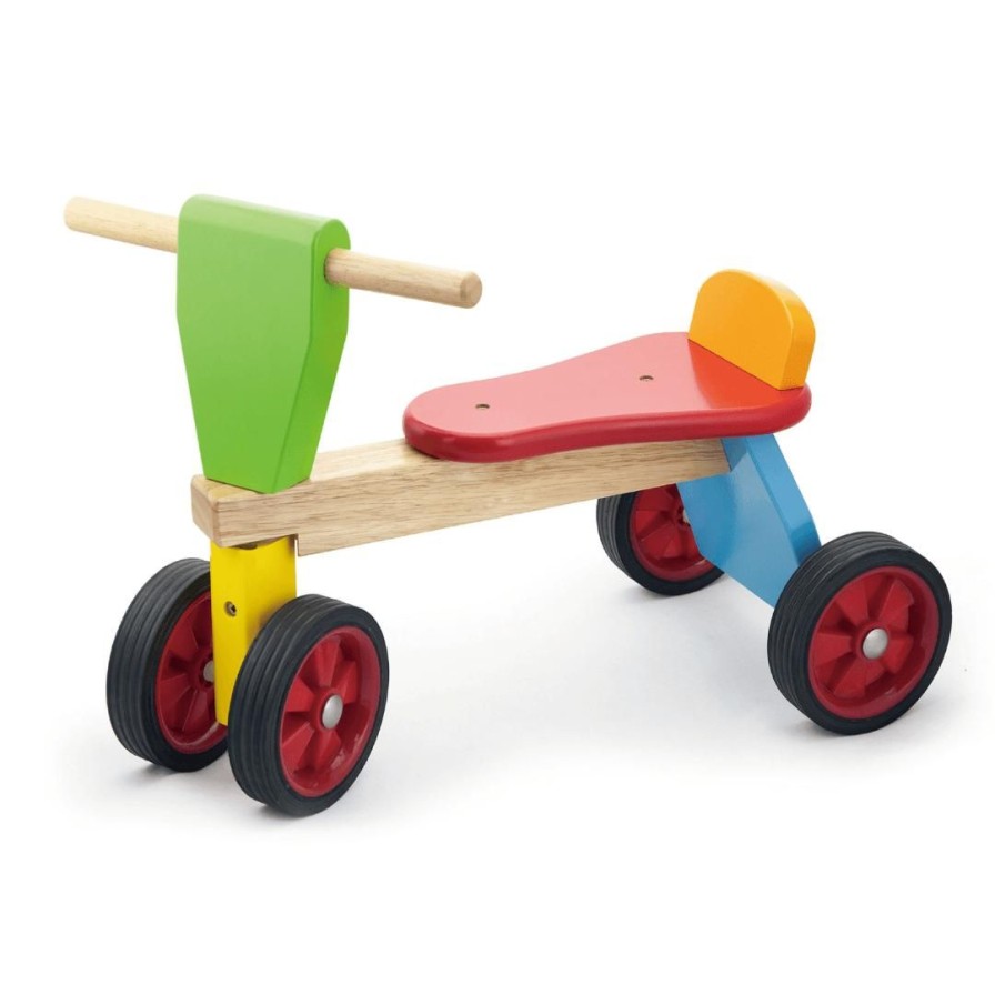 Wooden Toys Viga Gross Motor Skills | Wooden Quad Bike