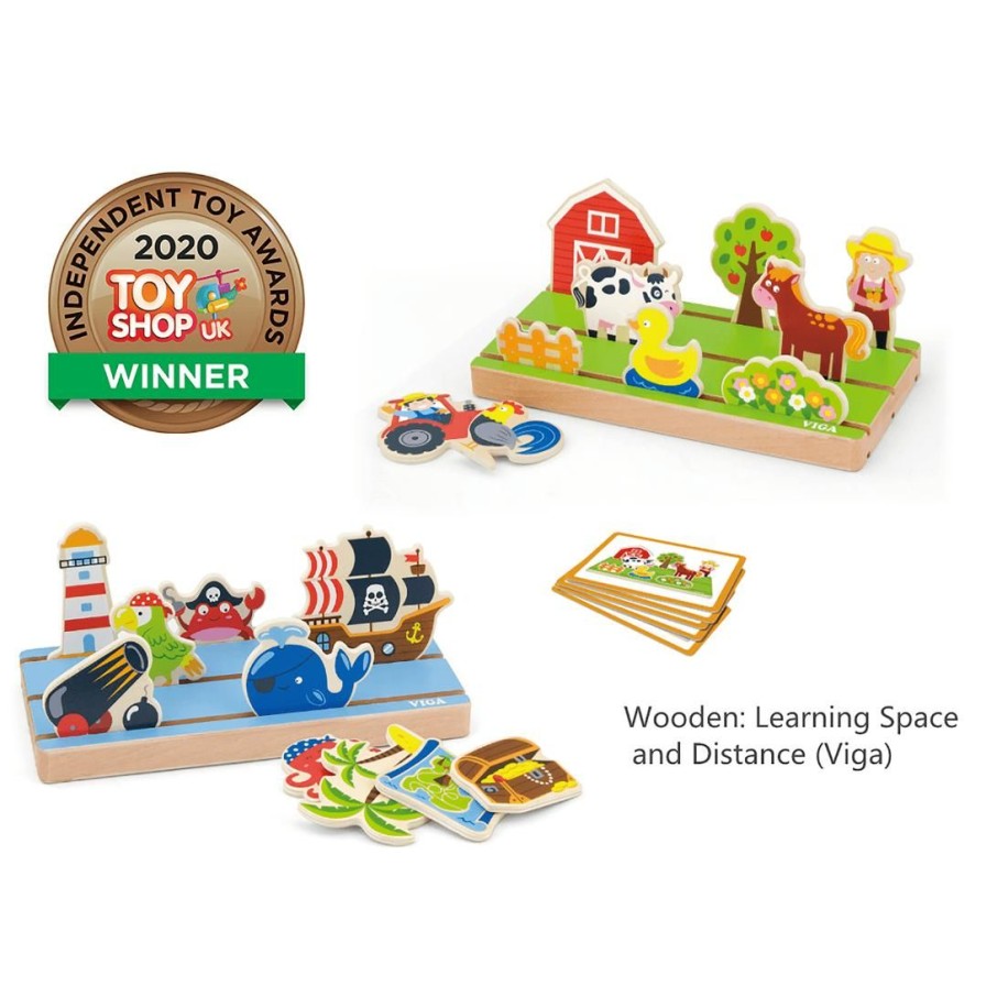 Wooden Toys Viga Montessori Toys | Learning Space And Distance Board