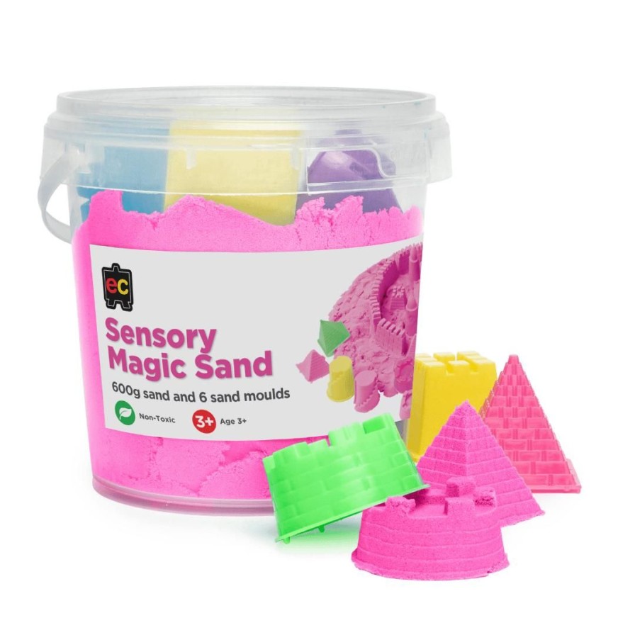 Wooden Toys ed.vantage Shapes & Colours | Sensory Magic Sand With Moulds-600G Tub