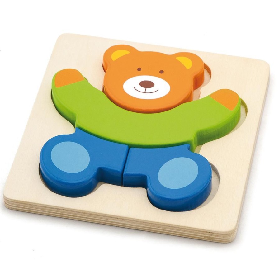 Wooden Toys Viga Jigsaw Puzzles | Mini Block Puzzle-Bear