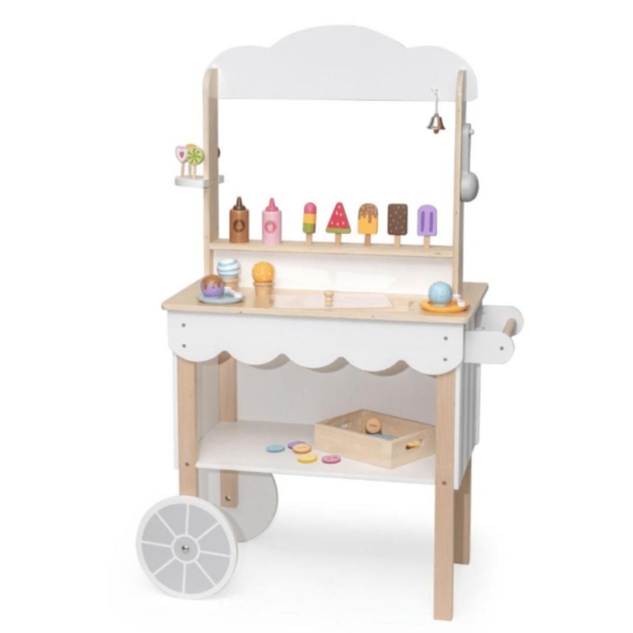 Wooden Toys Viga Montessori Toys | Stand Up Push Along Ice Cream Cart