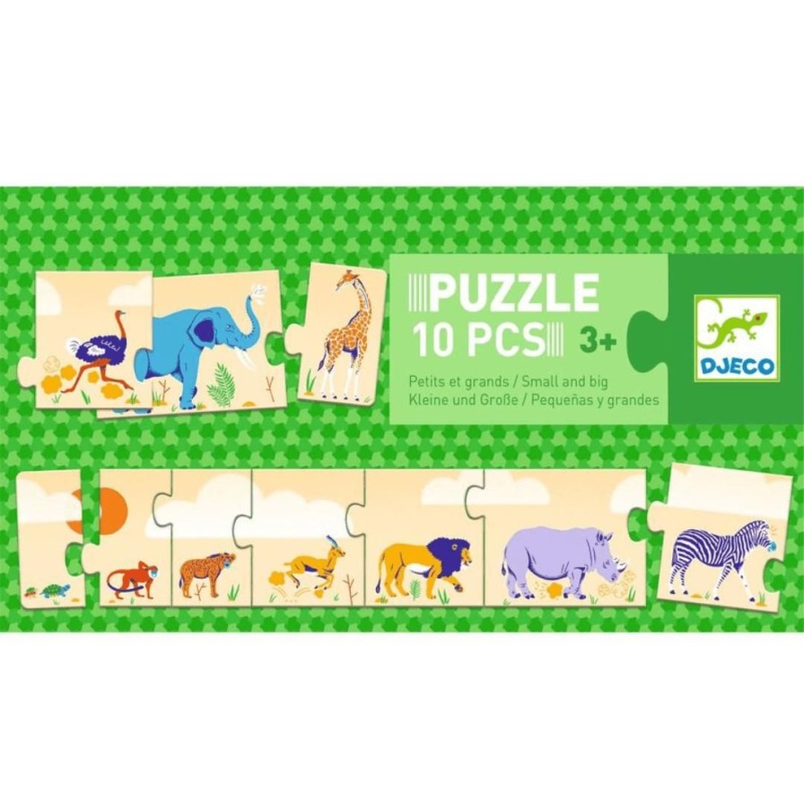 Wooden Toys Djeco Jigsaw Puzzles | Small To Big Puzzle-10 Piece