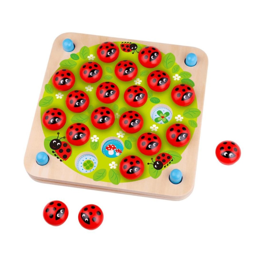 Wooden Toys Tooky Toy Montessori Toys | Ladybird Memory Game-Small