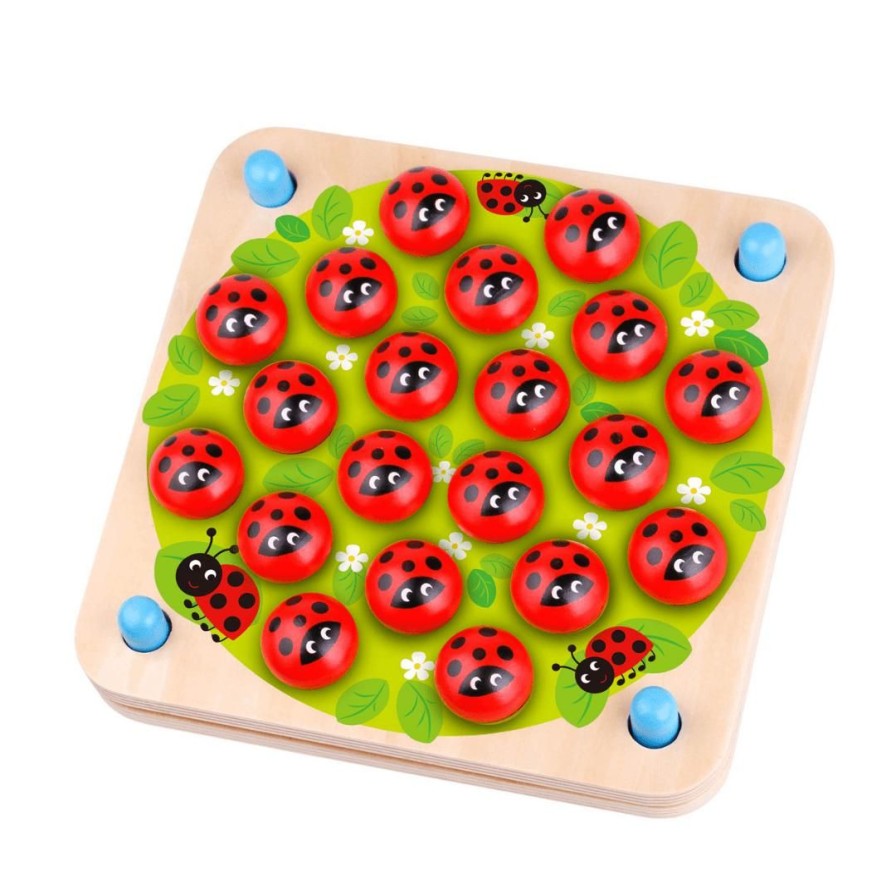 Wooden Toys Tooky Toy Montessori Toys | Ladybird Memory Game-Small