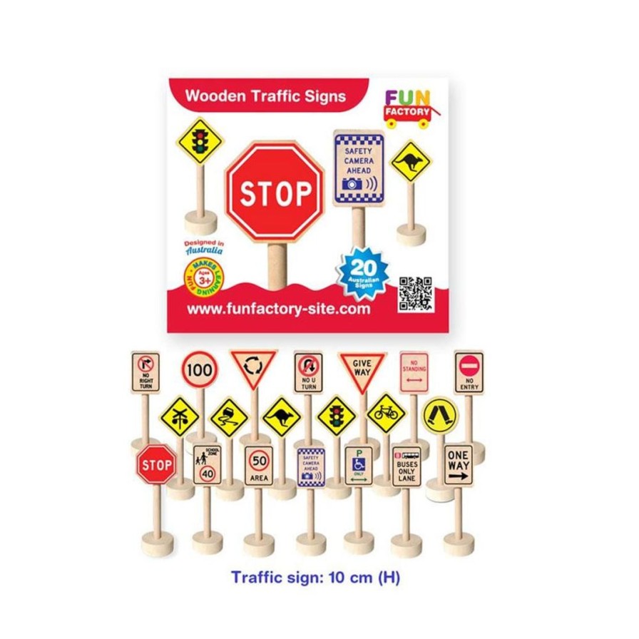 Wooden Toys Fun Factory Shapes & Colours | Traffic Signs