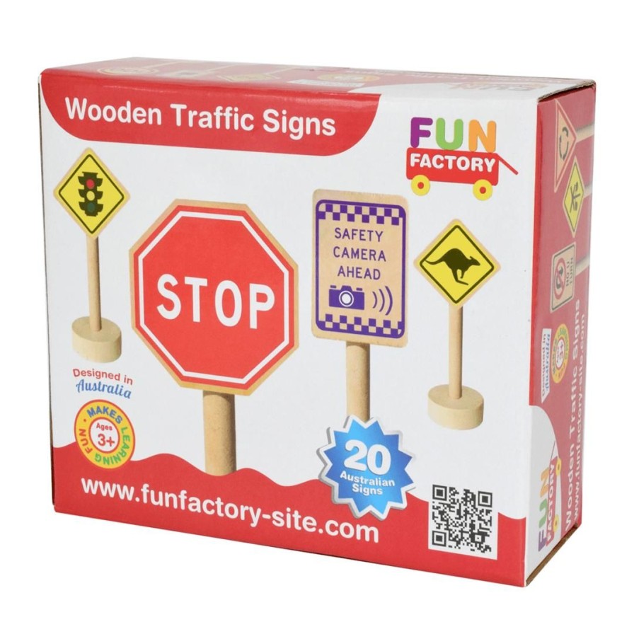 Wooden Toys Fun Factory Shapes & Colours | Traffic Signs