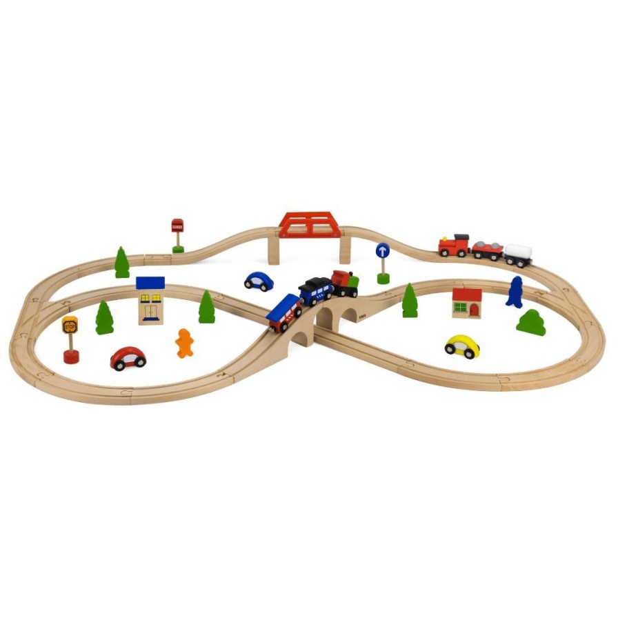 Wooden Toys Viga Montessori Toys | Train Set-49 Pieces