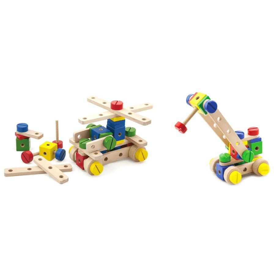 Wooden Toys Viga Building Blocks | Construction Set In Wooden Box