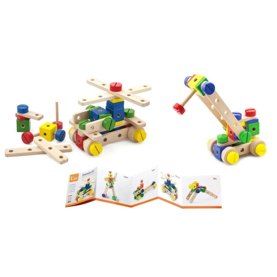 Wooden Toys Viga Building Blocks | Construction Set In Wooden Box