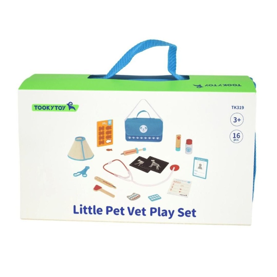 Wooden Toys Tooky Toy Montessori Toys | Little Pet Vet Playset