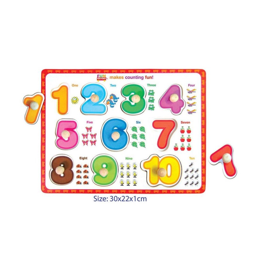 Wooden Toys Fun Factory Baby & Toddler Puzzles | Number Puzzle