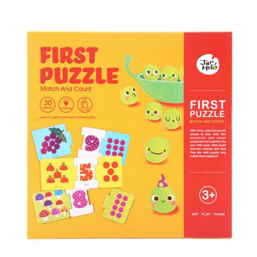 Wooden Toys JarMelo Jigsaw Puzzles | My First Count And Match Puzzle