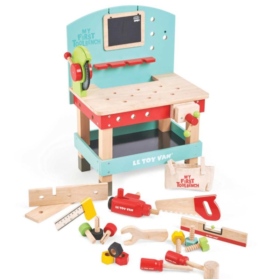 Wooden Toys Le Toy Van Pretend Play | My First Tool Work Bench