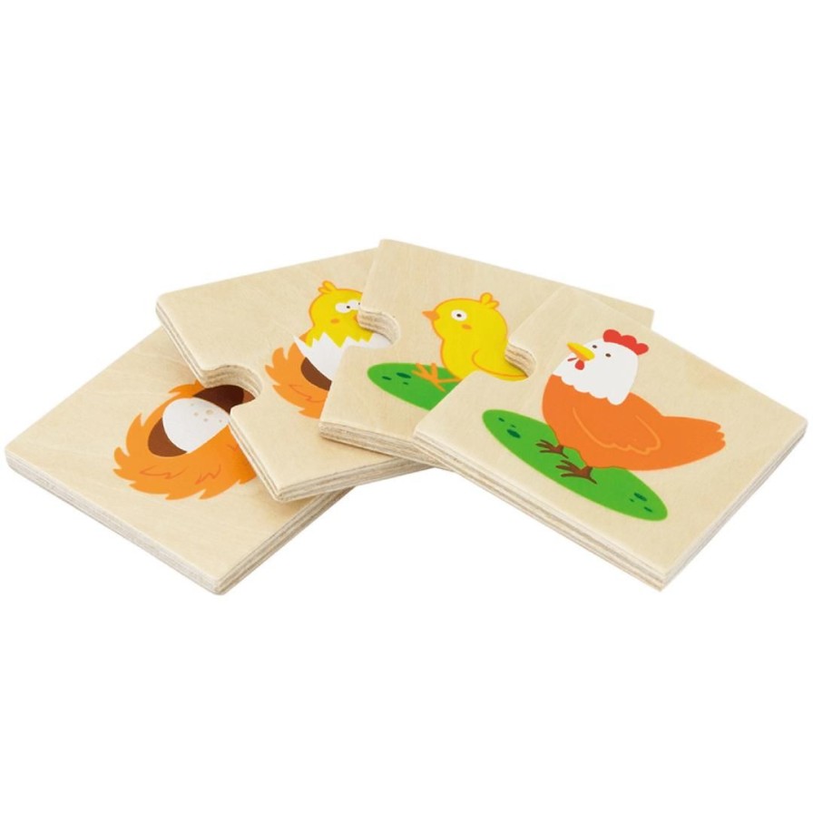 Wooden Toys Viga Montessori Toys | Wooden Lifecycle Puzzle Set