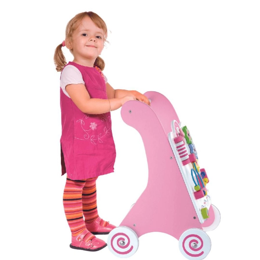 Wooden Toys Viga Gross Motor Skills | Pink Activity Walker