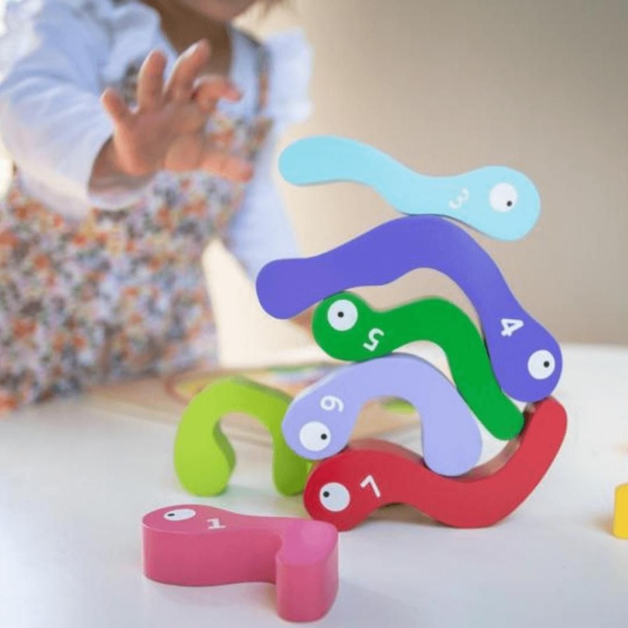 Wooden Toys Kiddie Connect Puzzles | 123 Wooden Worm Puzzle