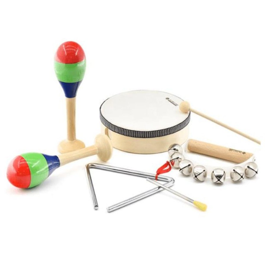 Wooden Toys Fun Factory Gross Motor Skills | Percussion Set-7 Pieces