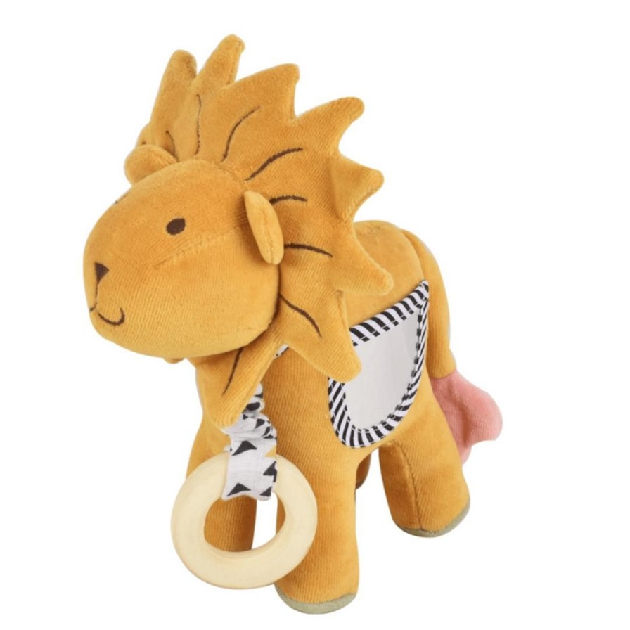 Wooden Toys Tikiri Animals | Organic Cotton Lion Activity Toy