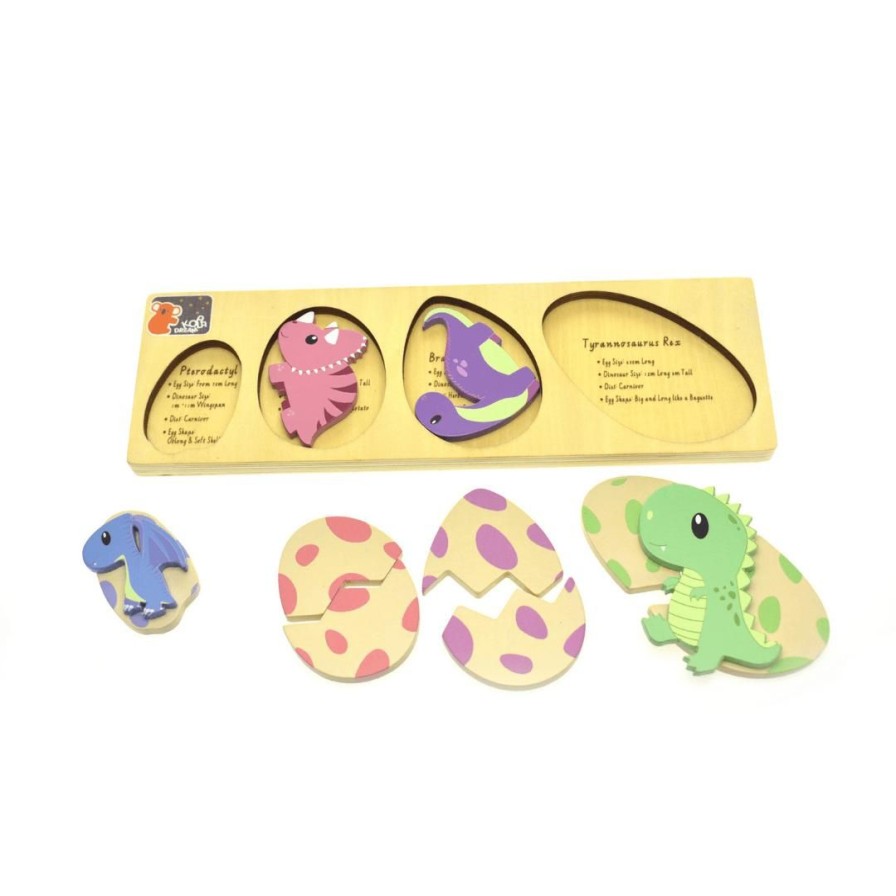 Wooden Toys Koala Dream Animal Puzzles | Dinosaur Egg Puzzle