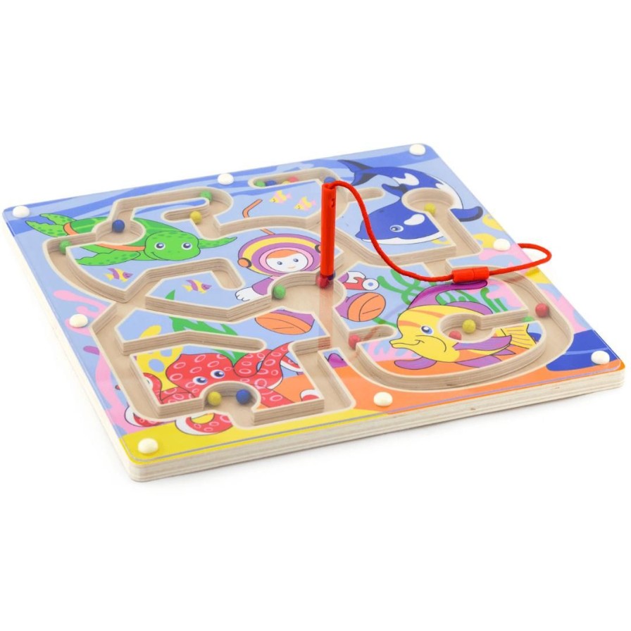 Wooden Toys Viga Magnetic Puzzles | Magnetic Tracing Game