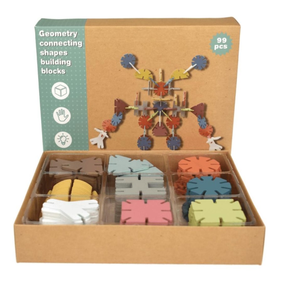 Wooden Toys Kaper Kidz Shapes & Colours | Connecting Pastel Discs