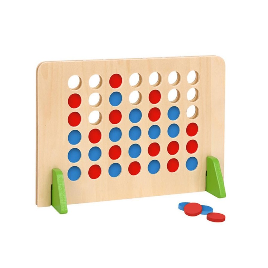 Wooden Toys Tooky Toy Montessori Toys | 4 In A Row Game