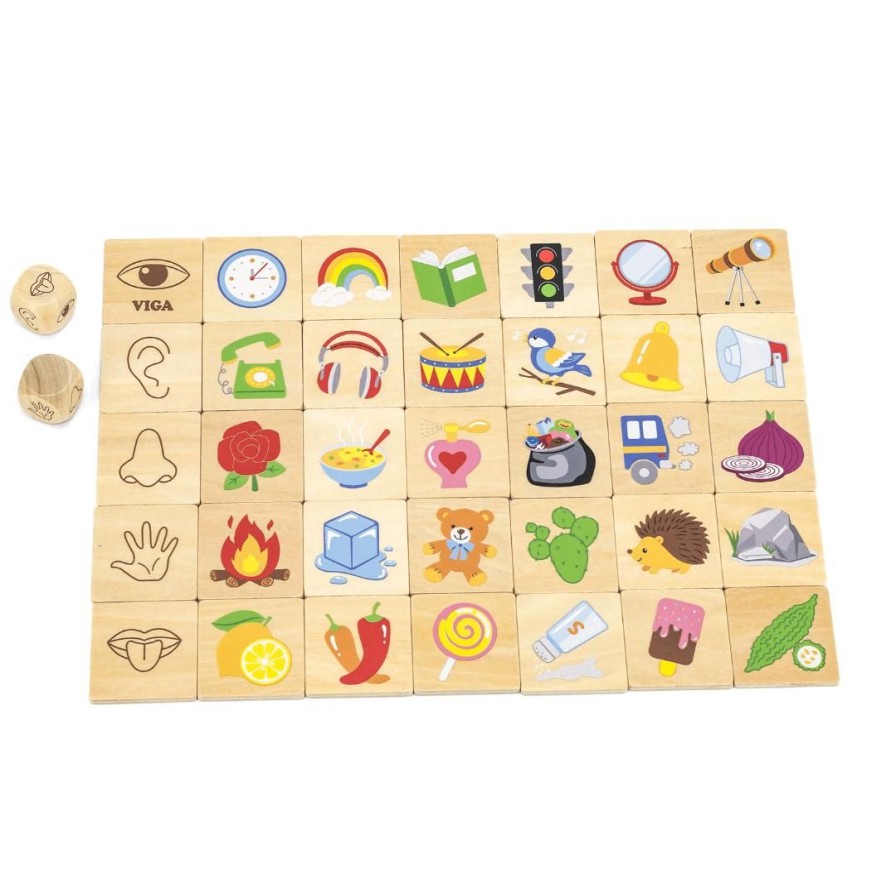 Wooden Toys Viga Baby & Toddler Puzzles | Learning Senses Puzzle Set