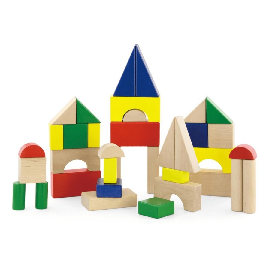 Wooden Toys Viga Building Blocks | Wooden Block Wagon