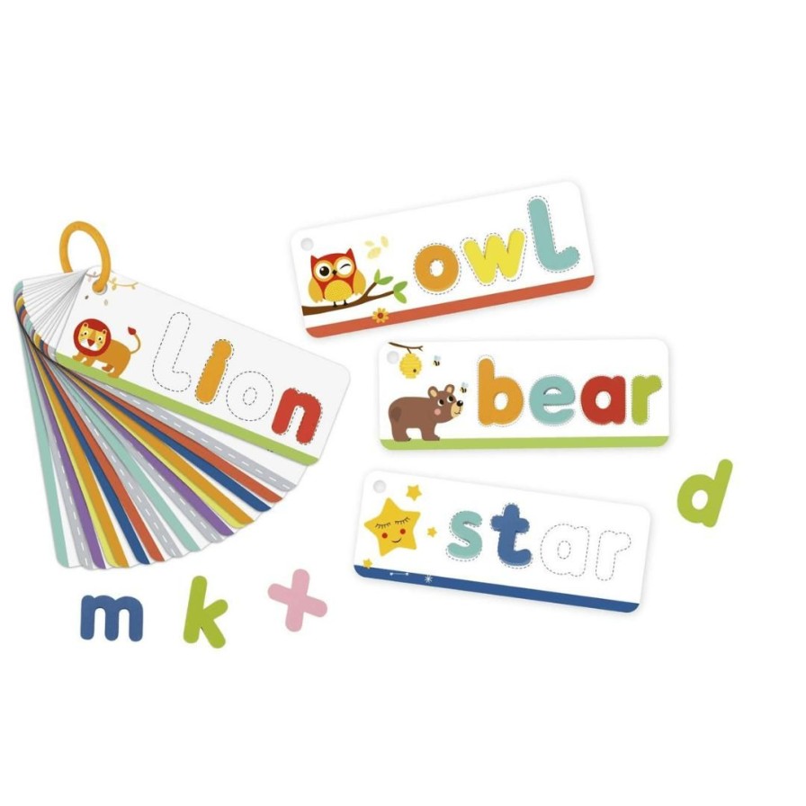 Wooden Toys Tooky Toy Animals | Alphabet Puzzle Cards On Ring