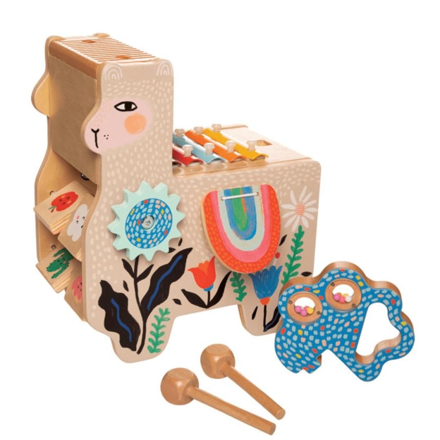 Wooden Toys Manhattan Baby & Toddler Puzzles | Musical Lili Llama Activity Centre