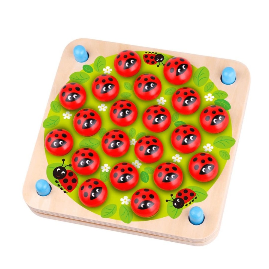 Wooden Toys Tooky Toy Fine Motor Skills | Ladybird Memory Game-Small