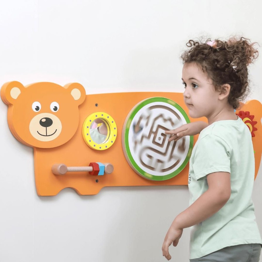 Wooden Toys Viga Activity Centres For Kids | Bear Wall Activity Centre