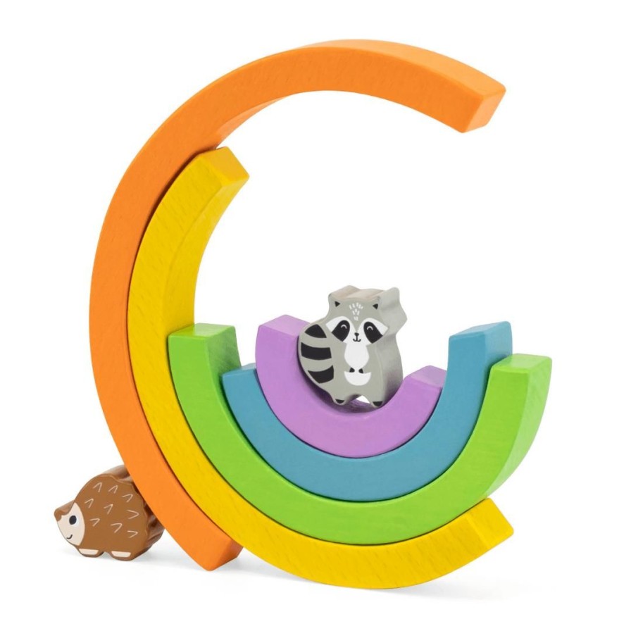 Wooden Toys Viga Building Blocks | Balancing Rainbow And Animal Blocks