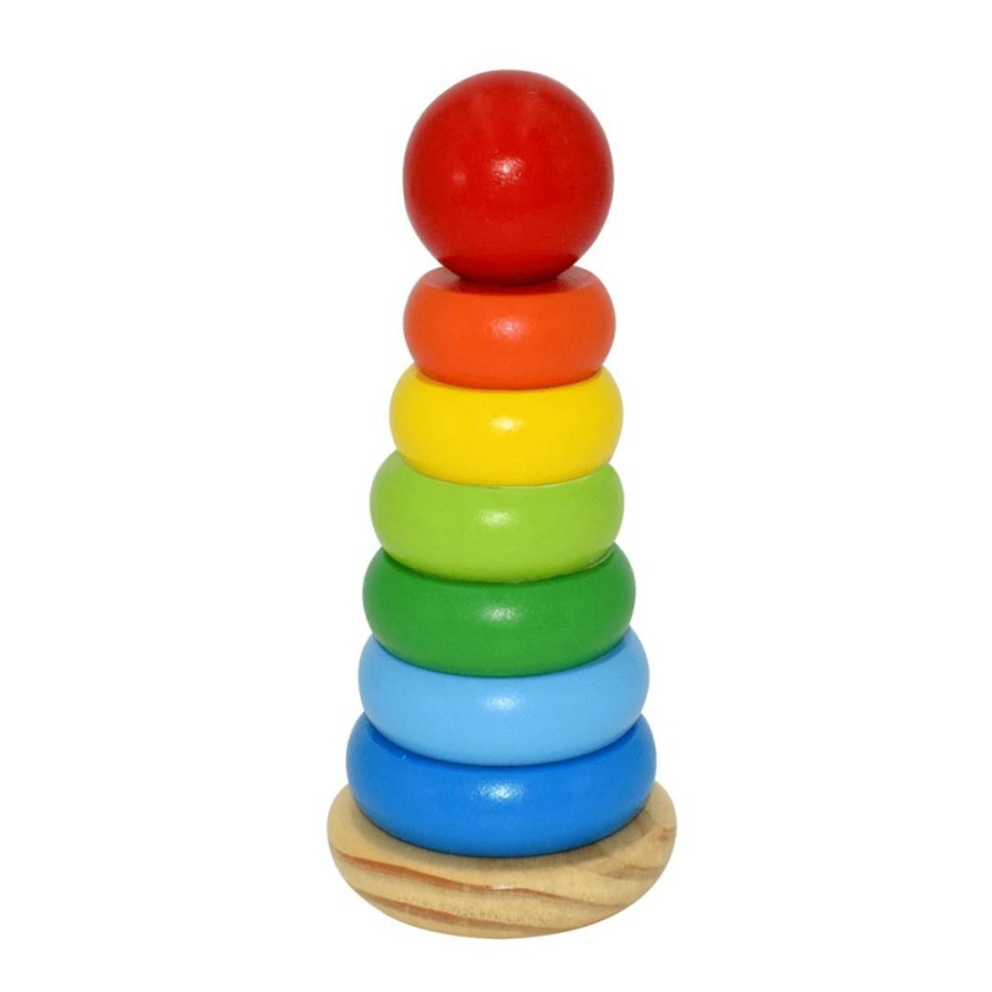 Wooden Toys Fun Factory Fine Motor Skills | Rainbow Stacker