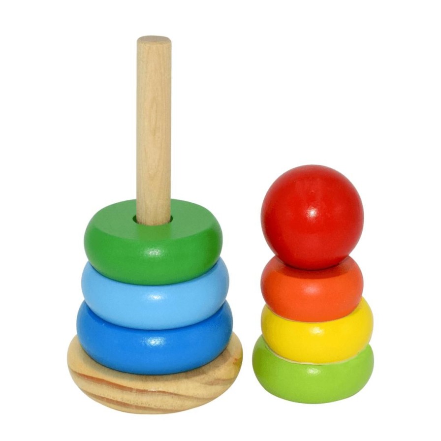 Wooden Toys Fun Factory Fine Motor Skills | Rainbow Stacker