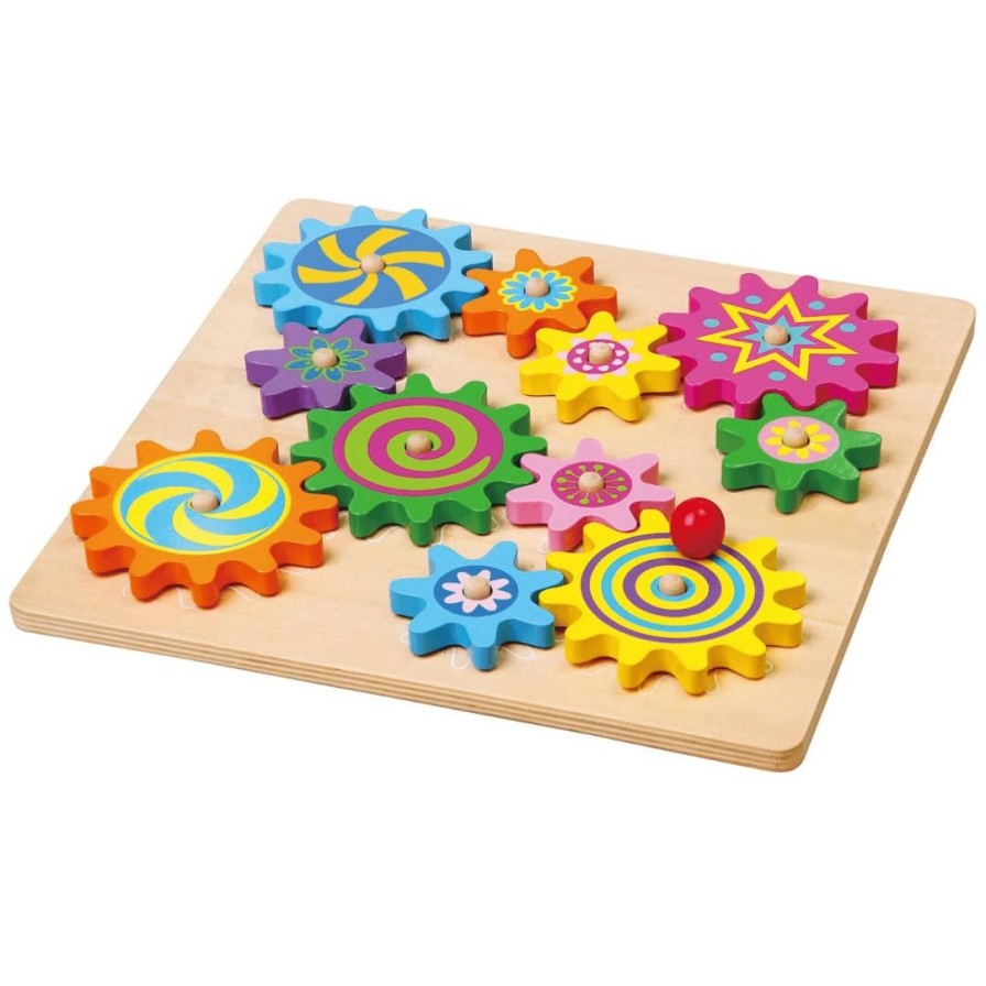 Wooden Toys Viga Shapes & Colours | Spinning Gear Board