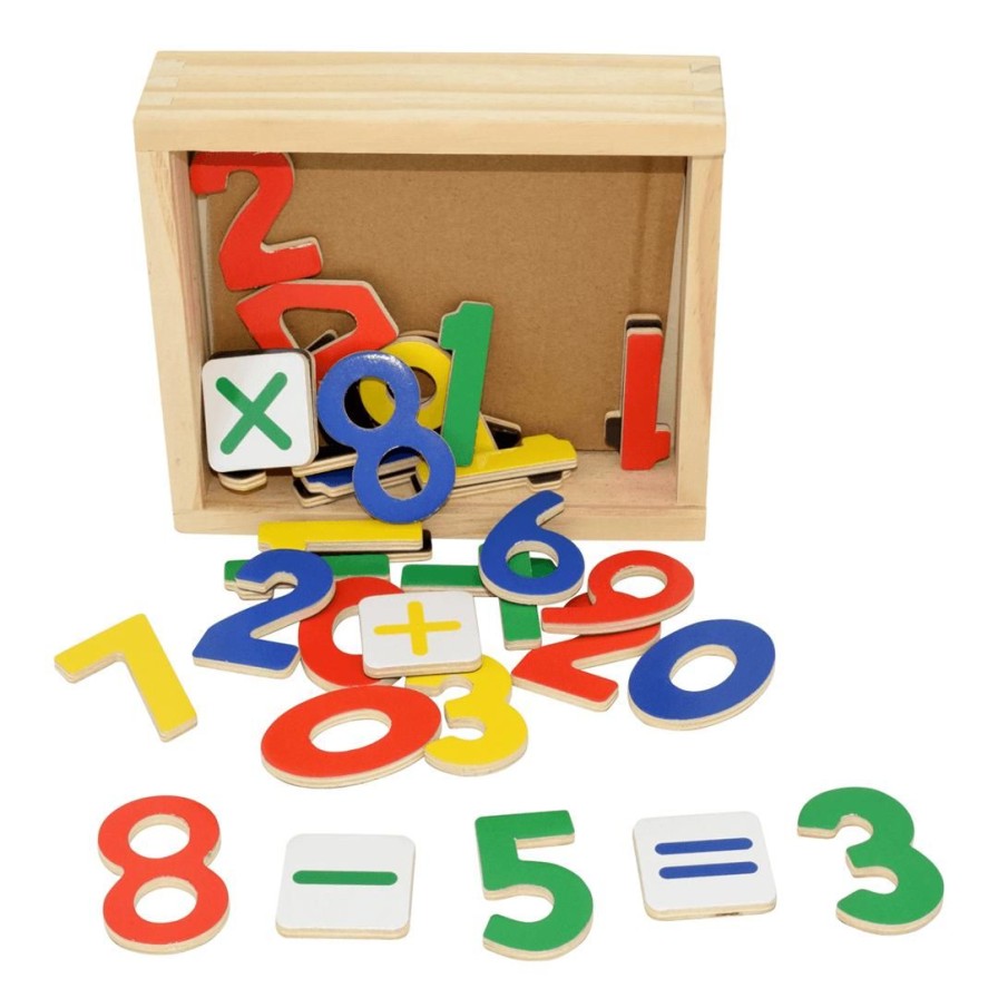 Wooden Toys Fun Factory Numeracy | Wooden Magnetic Numbers 37Pce