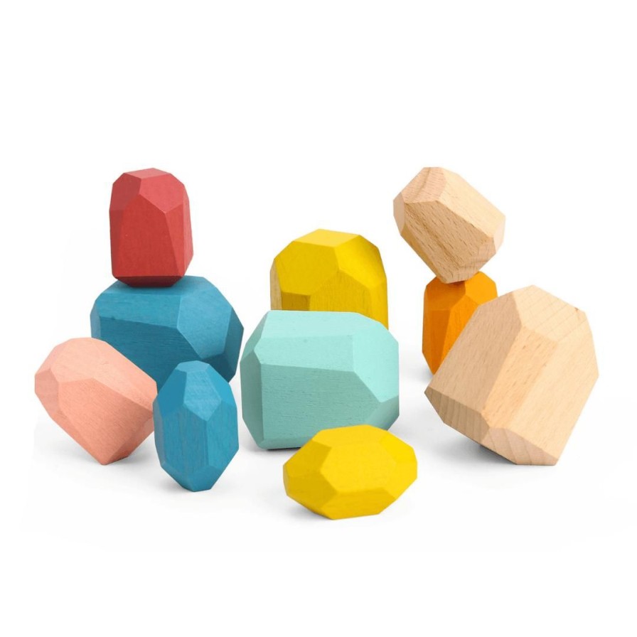 Wooden Toys Tooky Toy Shapes & Colours | Wooden Stacking Stones