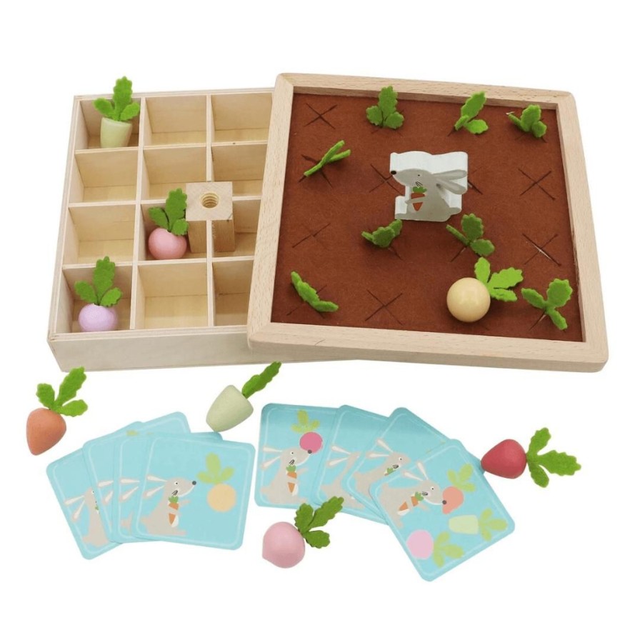 Wooden Toys Kaper Kidz Board Games & Activities | Wooden And Felt Memory Farm Game