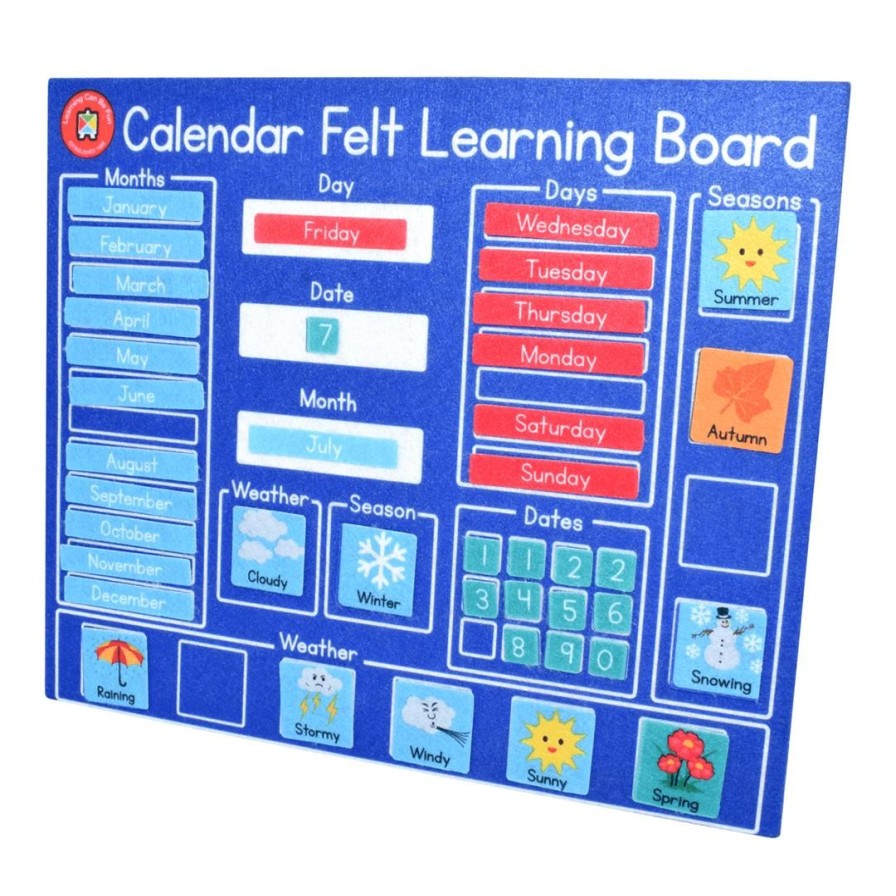 Wooden Toys ed.vantage Arts & Crafts | Felt Learning Board-Calendar